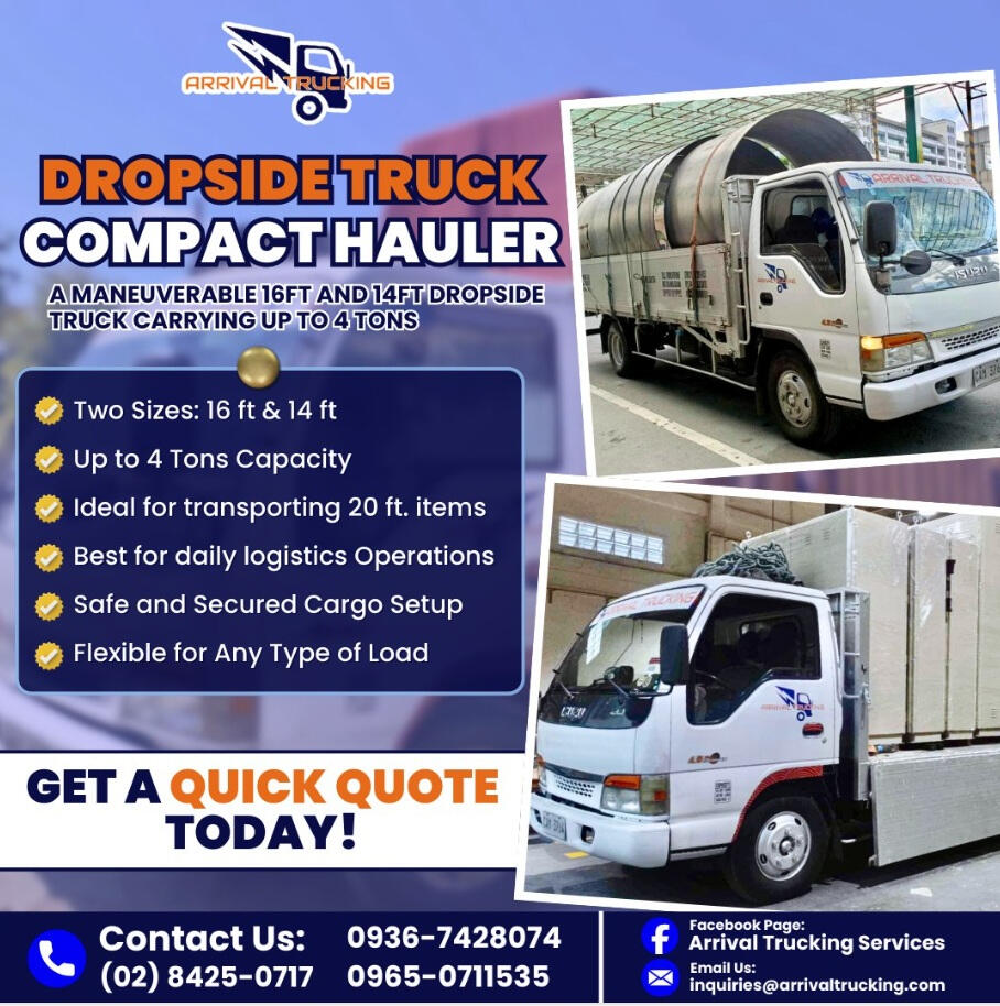 Dropside Truck 18, 16, & 14ft